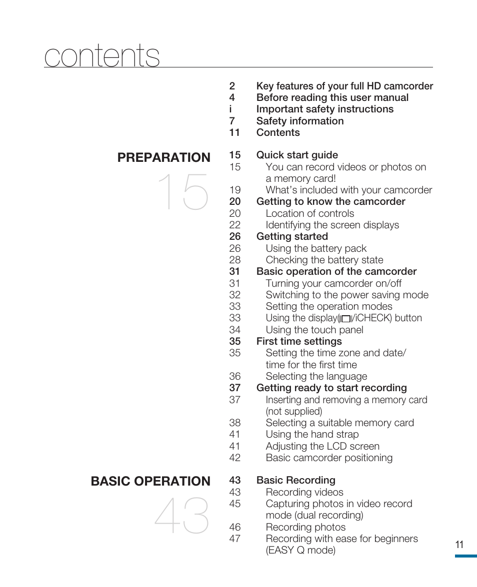 Samsung HMX-R10SN User Manual | Page 15 / 157