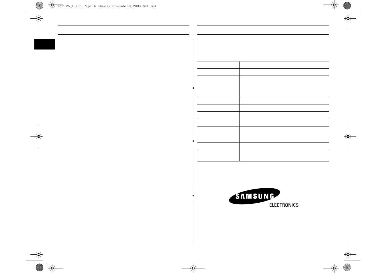 Cleaning your microwave oven, Technical specifications | Samsung G2712N User Manual | Page 16 / 16