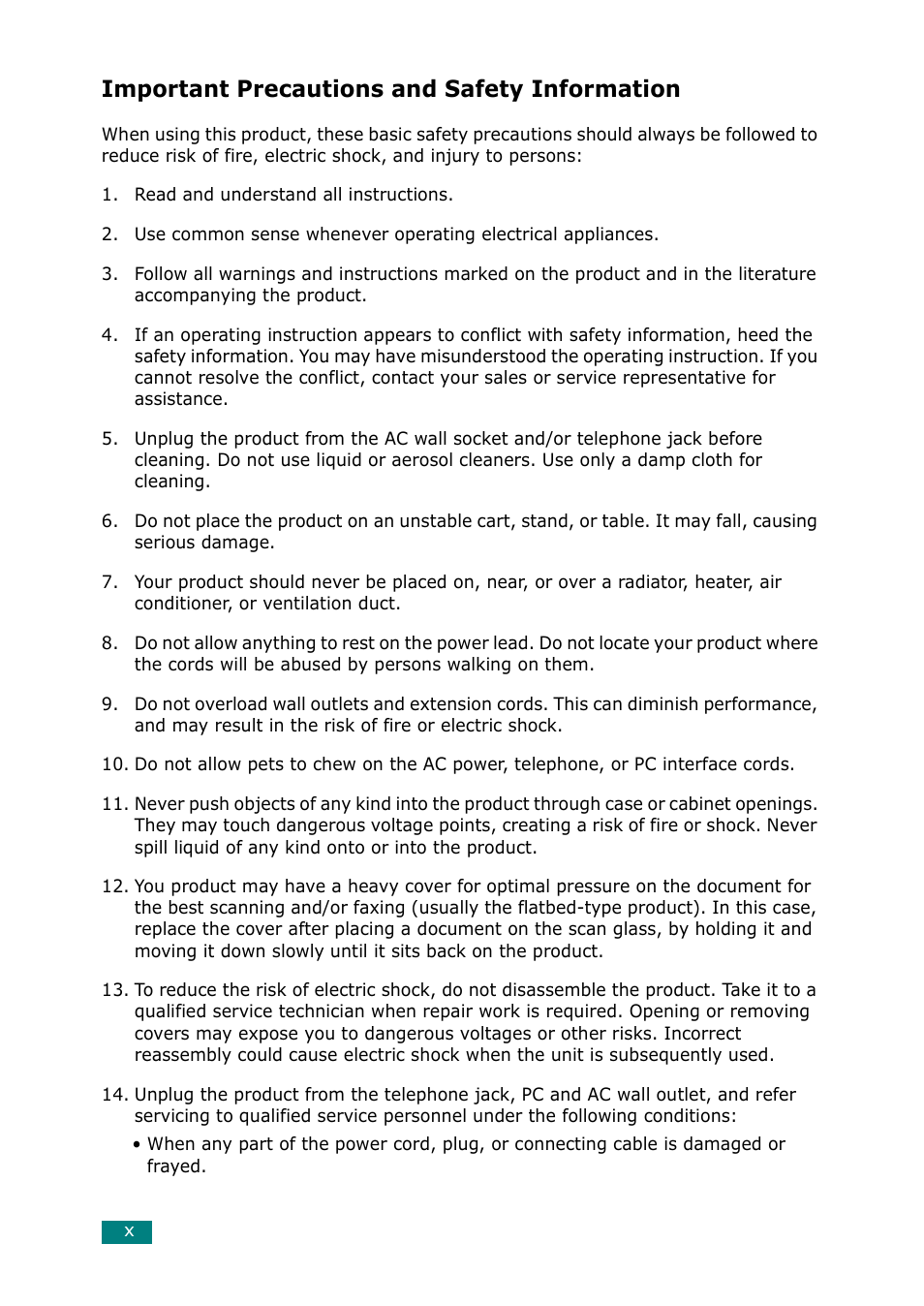 Important precautions and safety information | Samsung SCX-6320F User Manual | Page 11 / 330