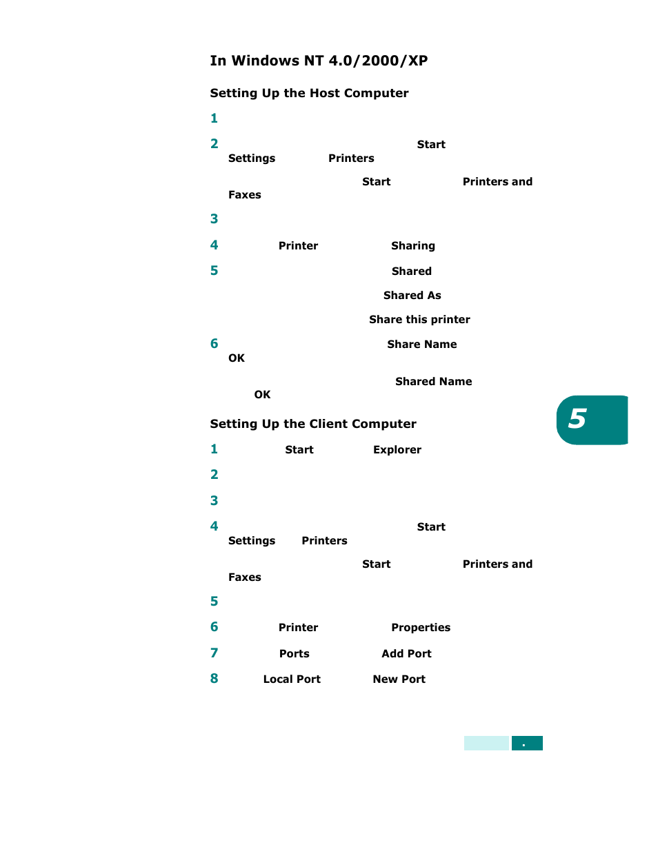 In windows nt 4.0/2000/xp | Samsung SCX-6320F User Manual | Page 112 / 330