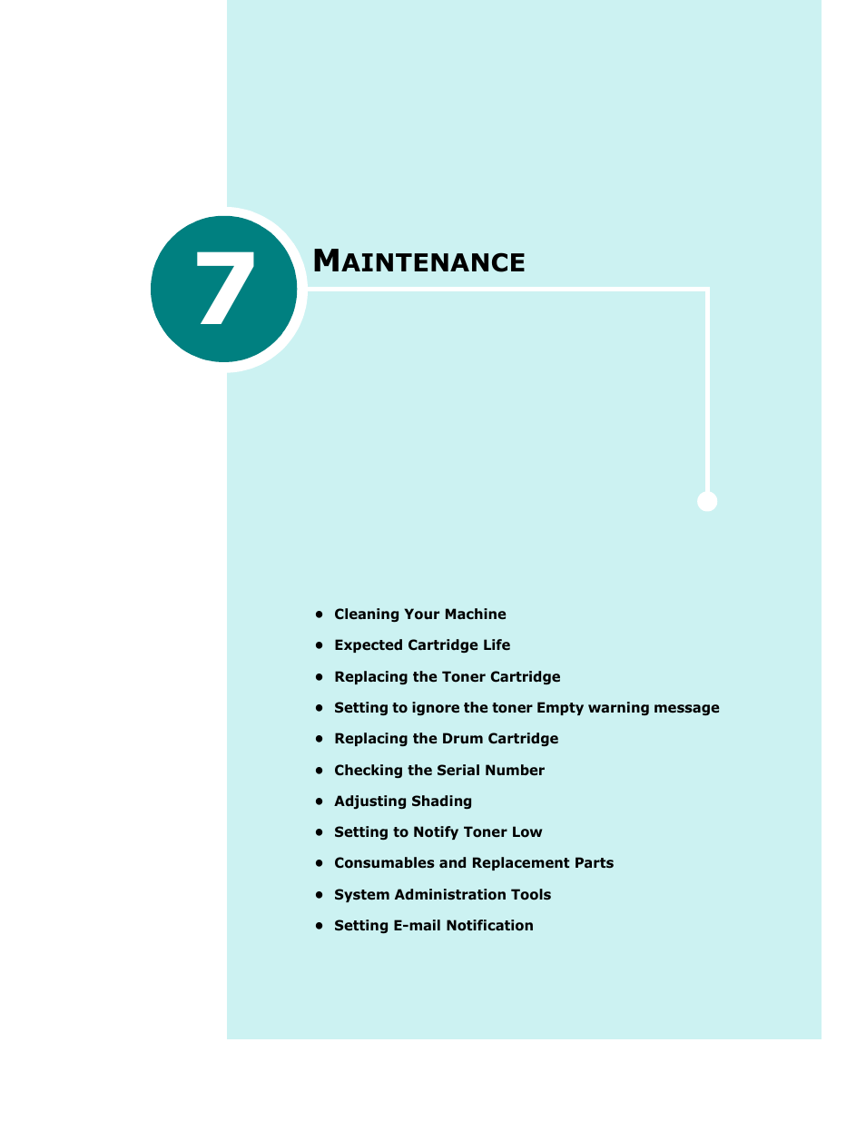 Maintenance, Chapter 7, Aintenance | Samsung SCX-6320F User Manual | Page 124 / 330
