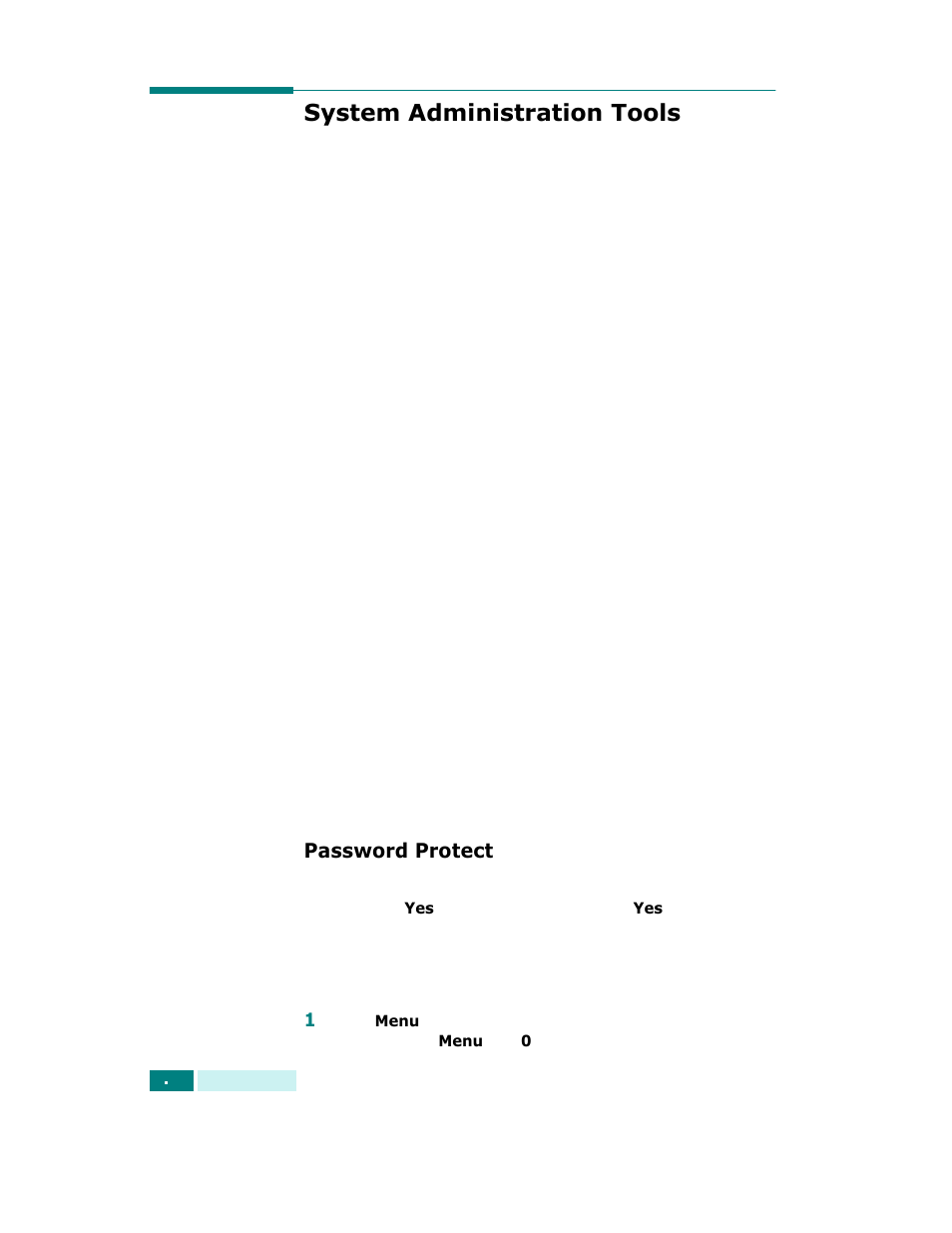 System administration tools, Password protect | Samsung SCX-6320F User Manual | Page 135 / 330