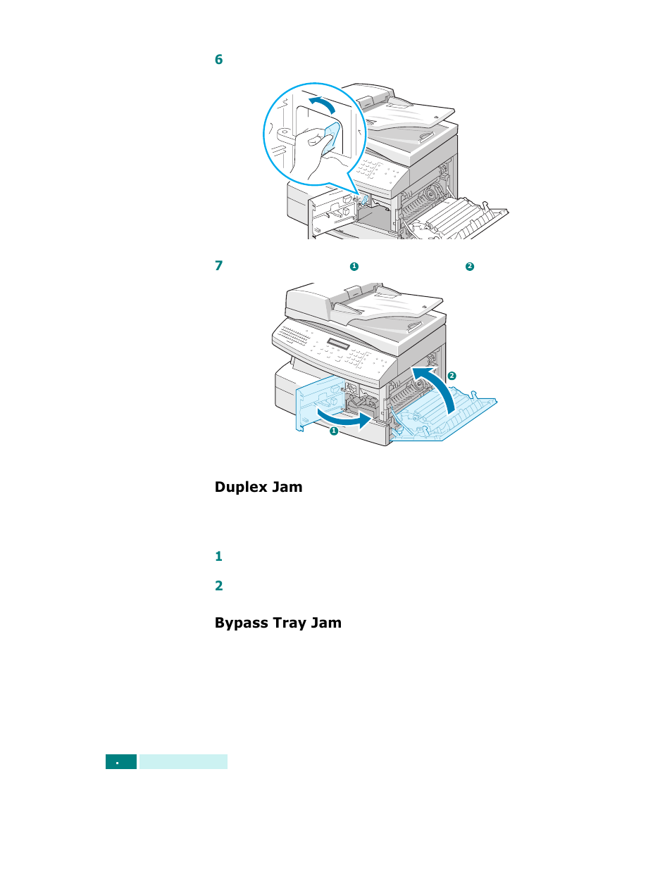 Duplex jam, Bypass tray jam, Duplex jam bypass tray jam | Samsung SCX-6320F User Manual | Page 151 / 330