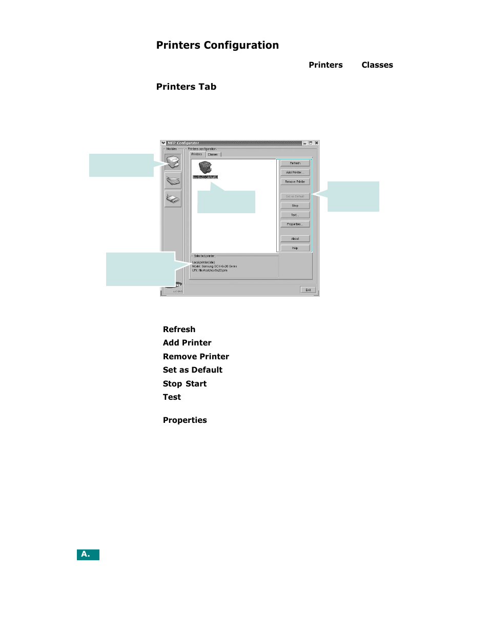 Printers configuration | Samsung SCX-6320F User Manual | Page 181 / 330