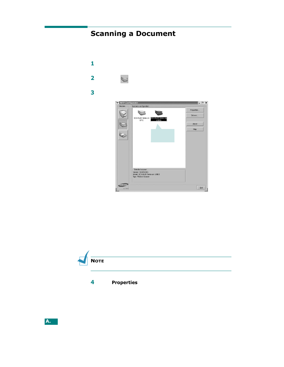 Scanning a document | Samsung SCX-6320F User Manual | Page 187 / 330