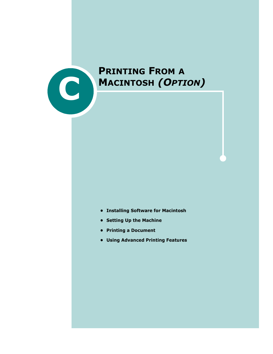 C. printing from a macintosh (option), Appendix c, Rinting | Acintosh, Option) | Samsung SCX-6320F User Manual | Page 200 / 330