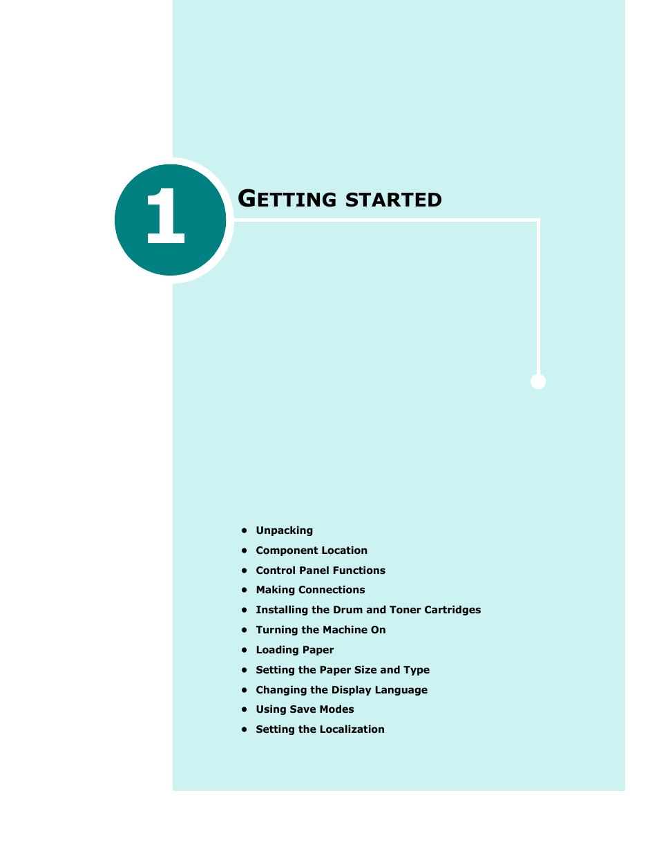 Getting started, Chapter 1, Etting | Started | Samsung SCX-6320F User Manual | Page 22 / 330