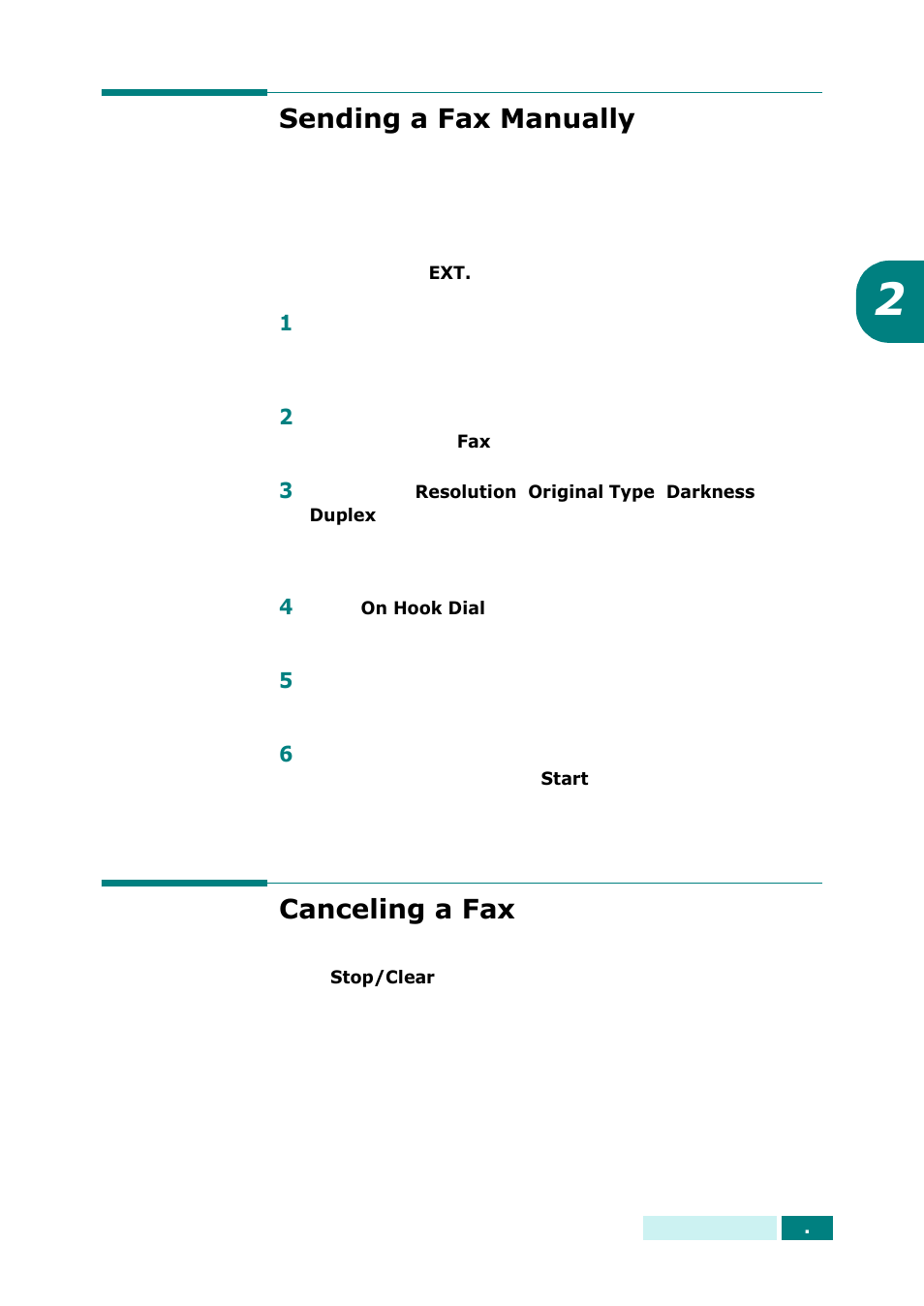 Sending a fax manually, Canceling a fax, Sending a fax manually canceling a fax | Samsung SCX-6320F User Manual | Page 255 / 330