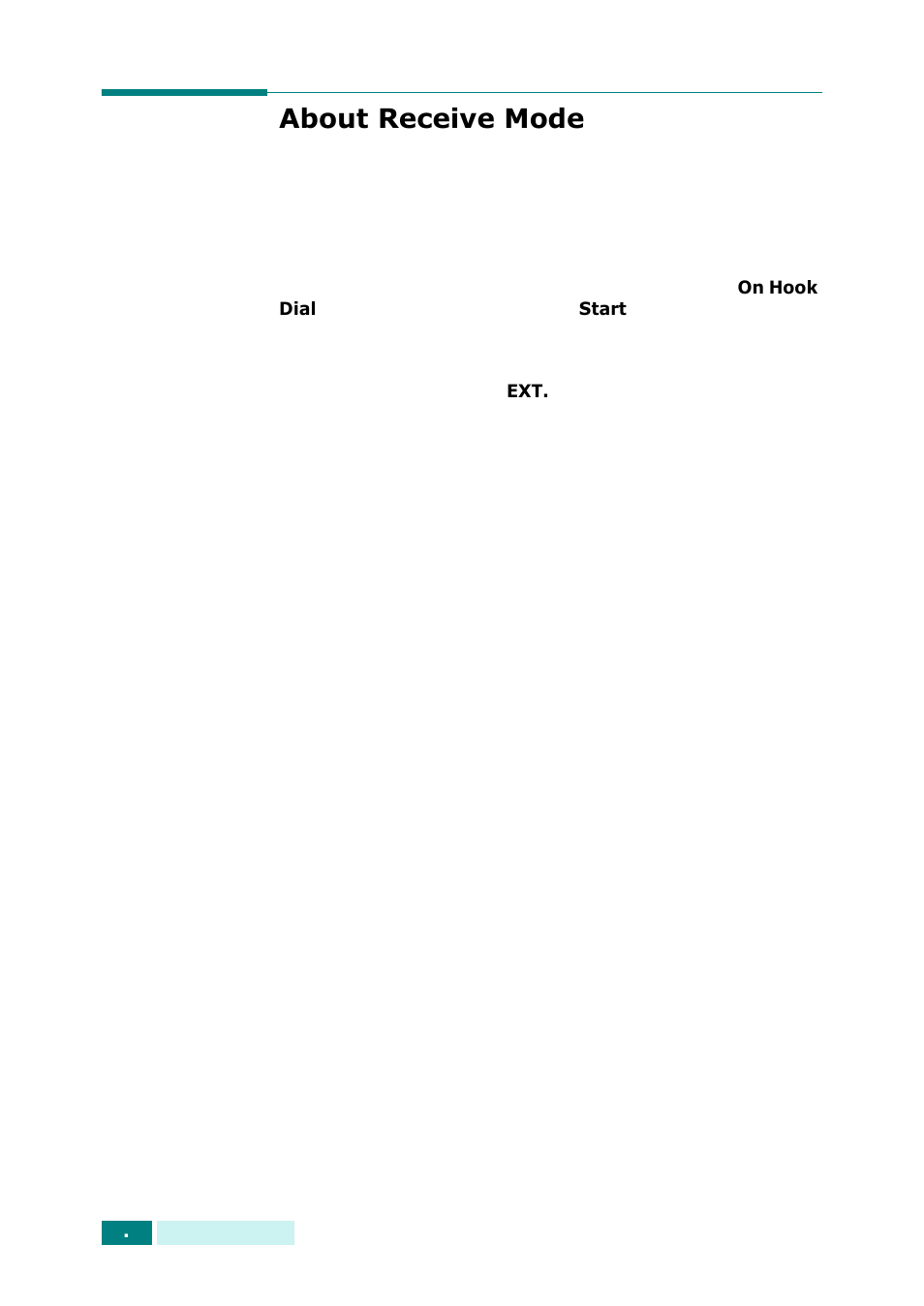 About receive mode | Samsung SCX-6320F User Manual | Page 258 / 330