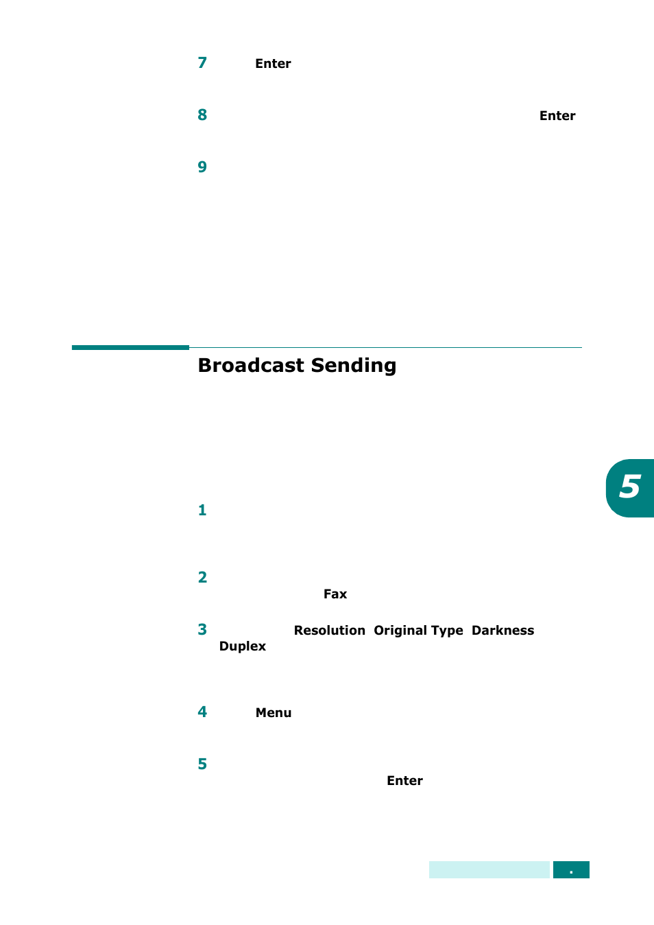 Broadcast sending | Samsung SCX-6320F User Manual | Page 277 / 330