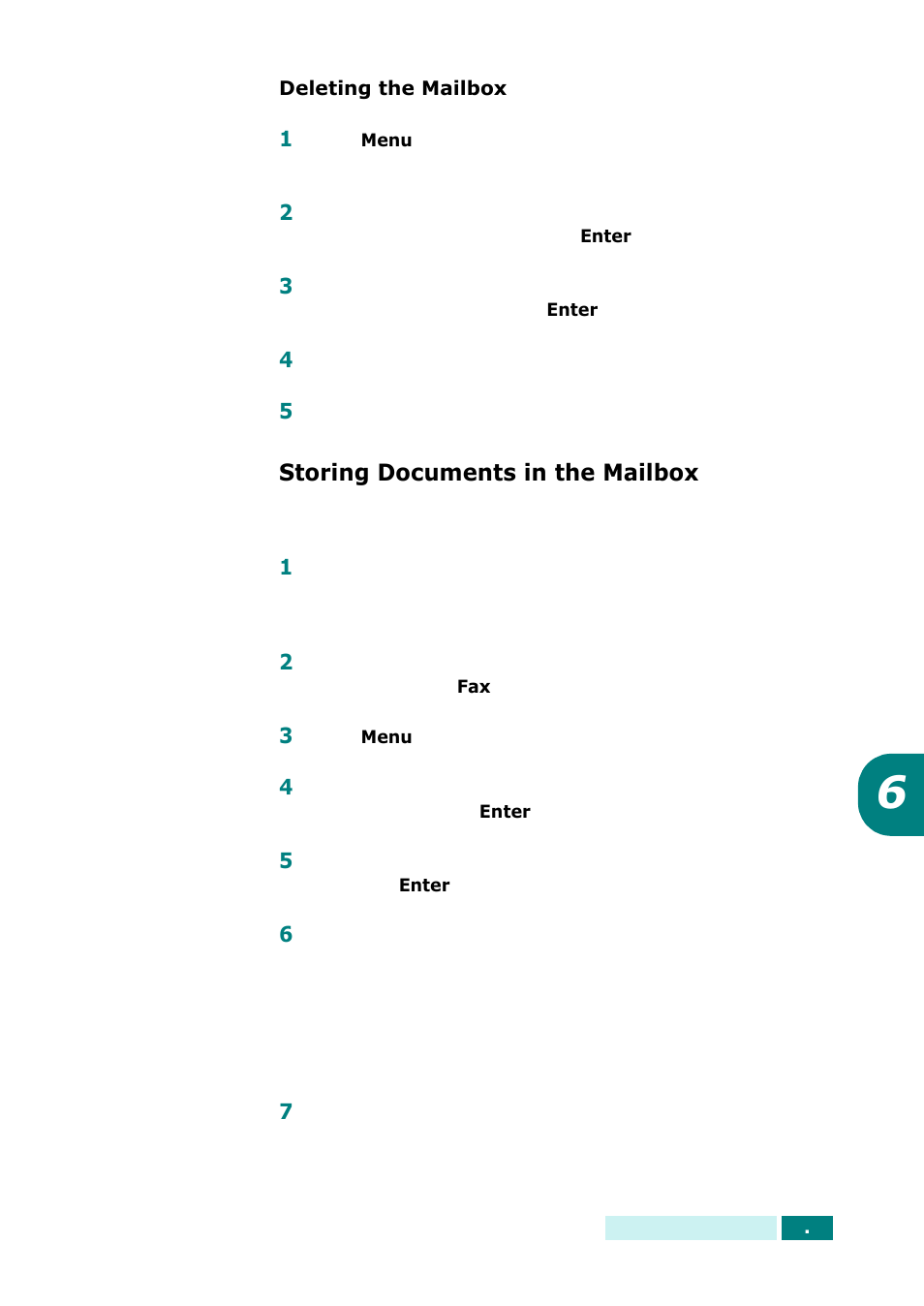 Storing documents in the mailbox | Samsung SCX-6320F User Manual | Page 285 / 330