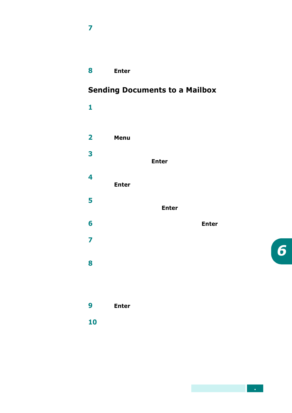 Sending documents to a mailbox | Samsung SCX-6320F User Manual | Page 287 / 330