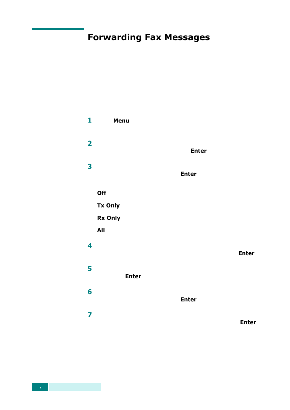 Forwarding fax messages | Samsung SCX-6320F User Manual | Page 288 / 330