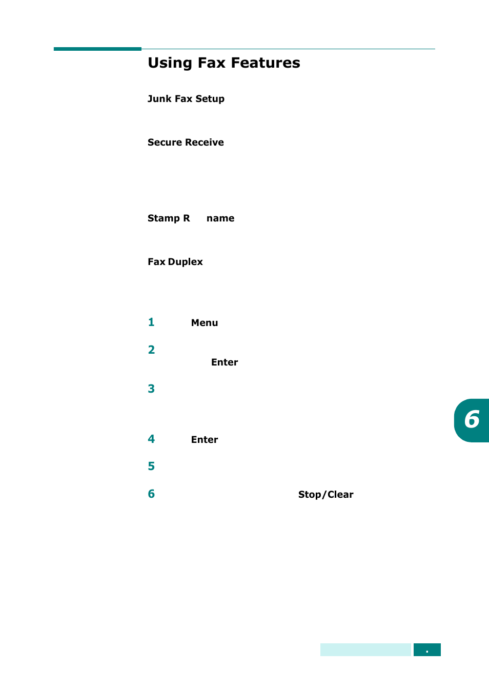 Using fax features | Samsung SCX-6320F User Manual | Page 291 / 330