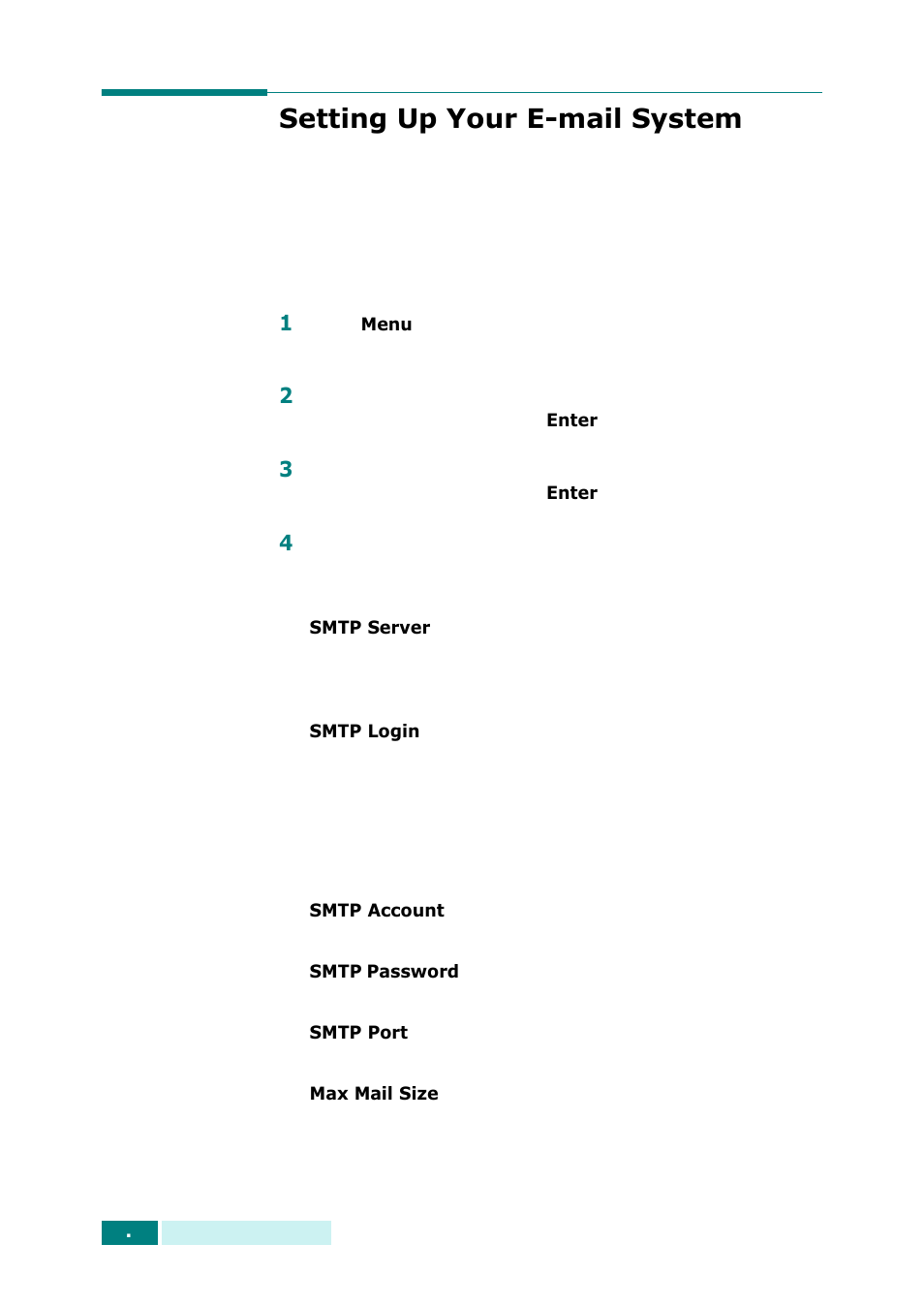Setting up your e-mail system | Samsung SCX-6320F User Manual | Page 298 / 330