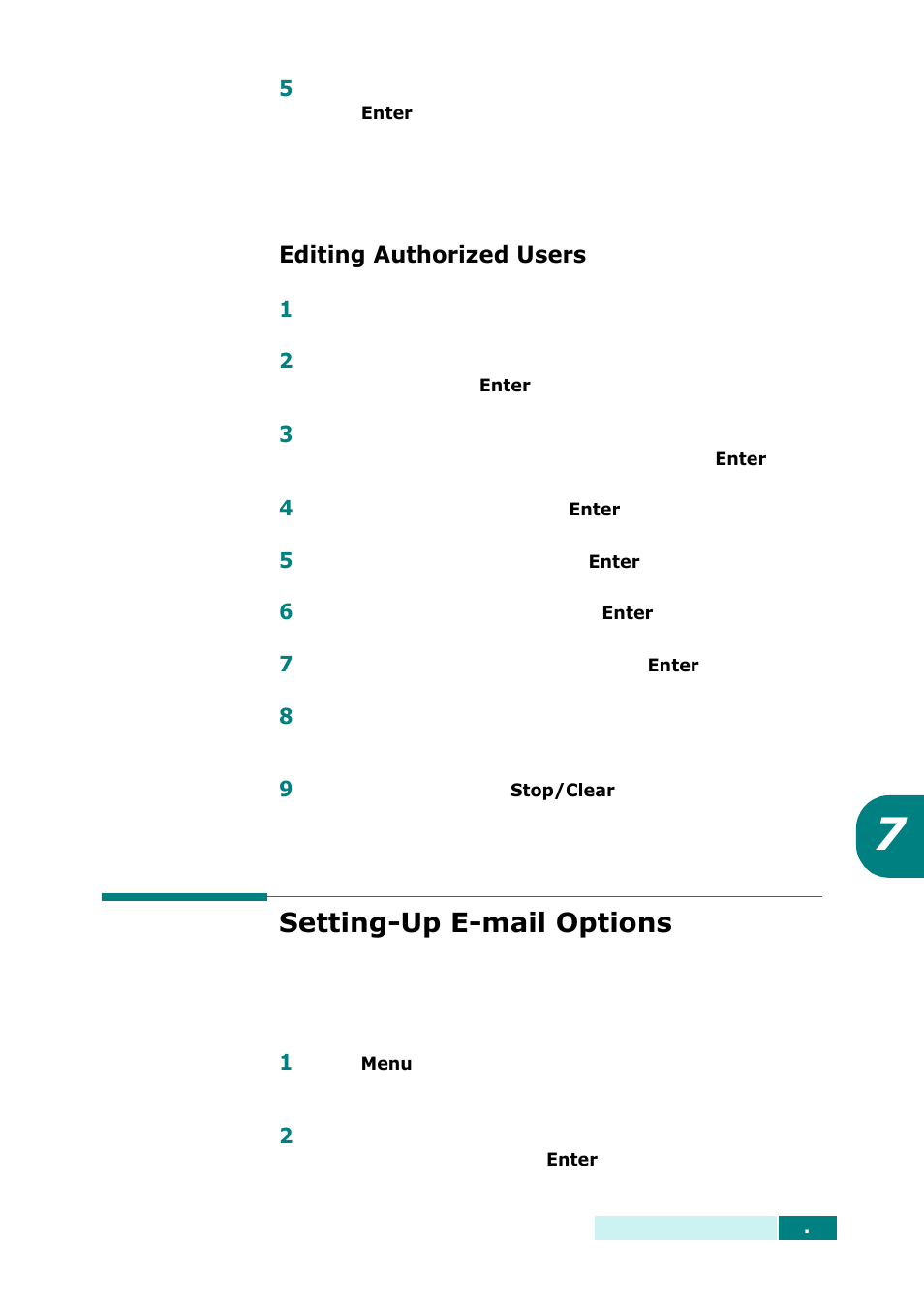 Editing authorized users, Setting-up e-mail options | Samsung SCX-6320F User Manual | Page 301 / 330