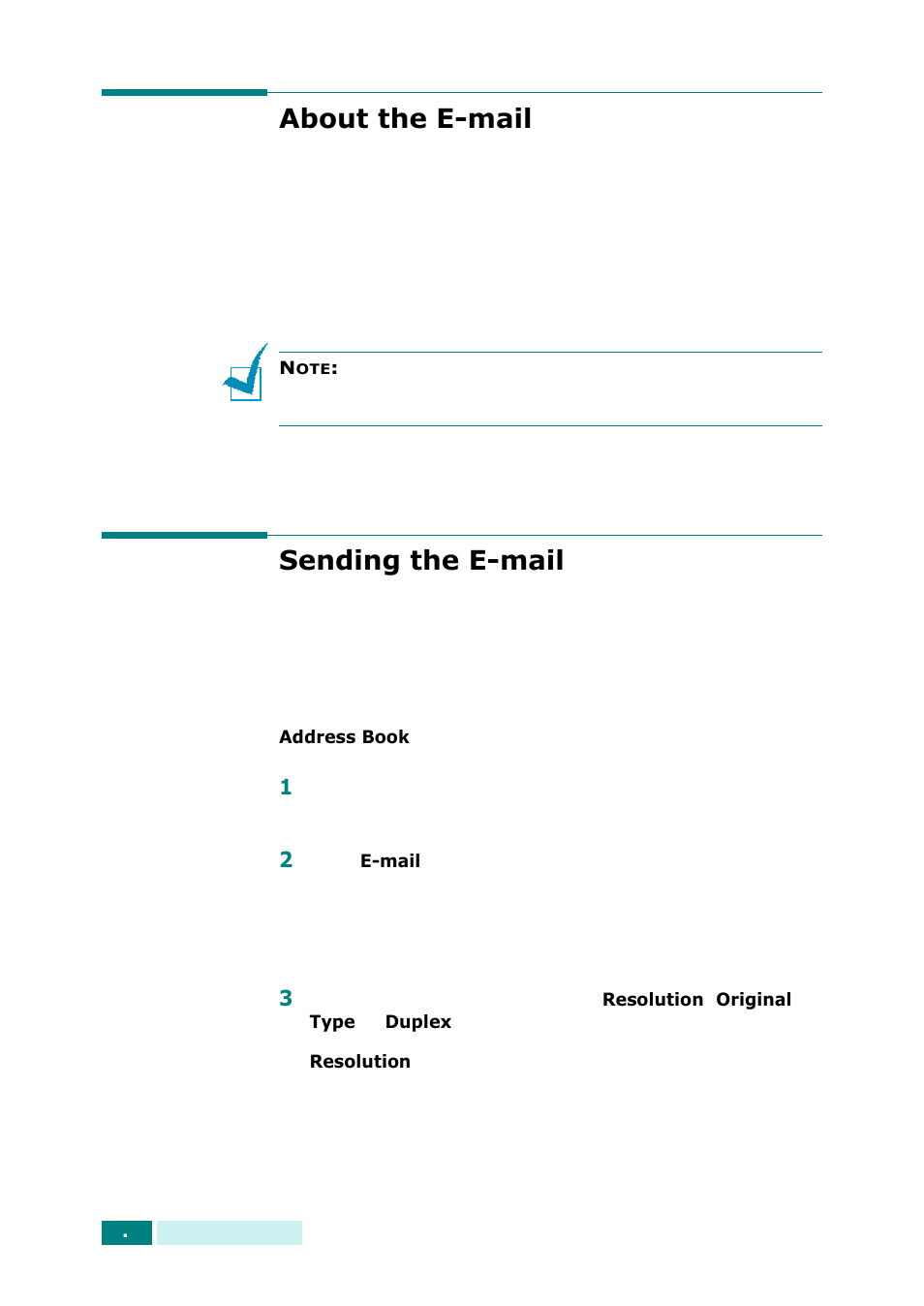About the e-mail, Sending the e-mail, About the e-mail sending an e-mail | Samsung SCX-6320F User Manual | Page 304 / 330