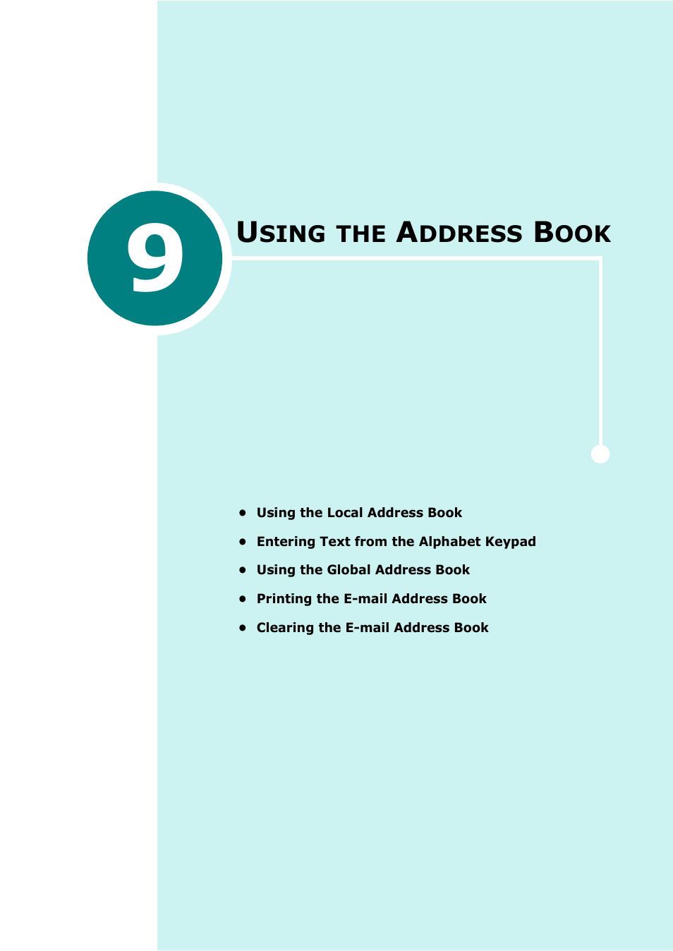 Using the address book, Chapter 9, Sing | Ddress | Samsung SCX-6320F User Manual | Page 307 / 330