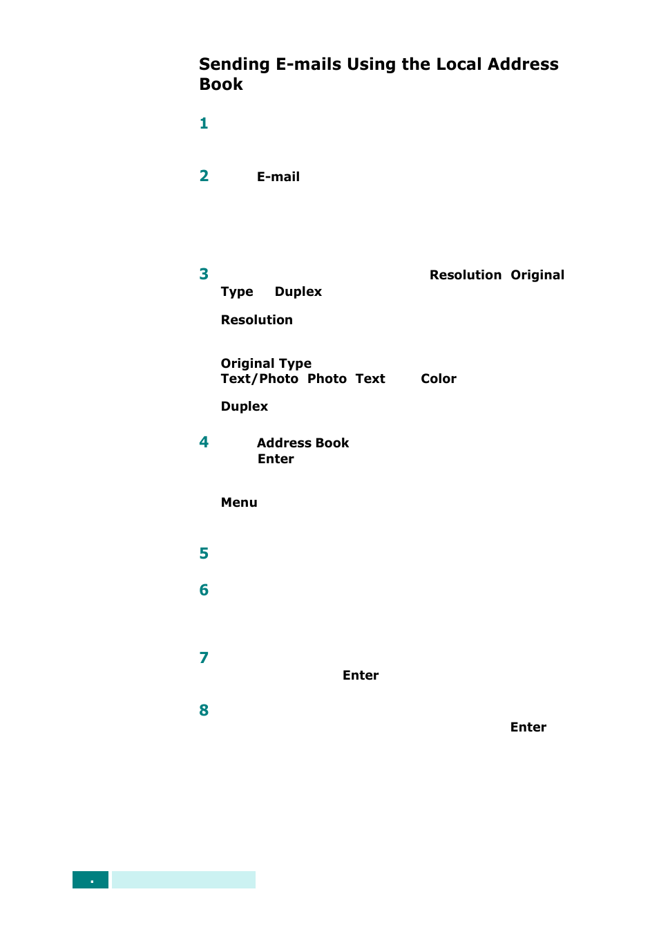 Sending e-mails using the local address book | Samsung SCX-6320F User Manual | Page 310 / 330