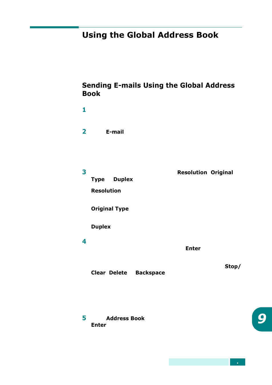 Using the global address book, Sending e-mails using the global address book | Samsung SCX-6320F User Manual | Page 313 / 330