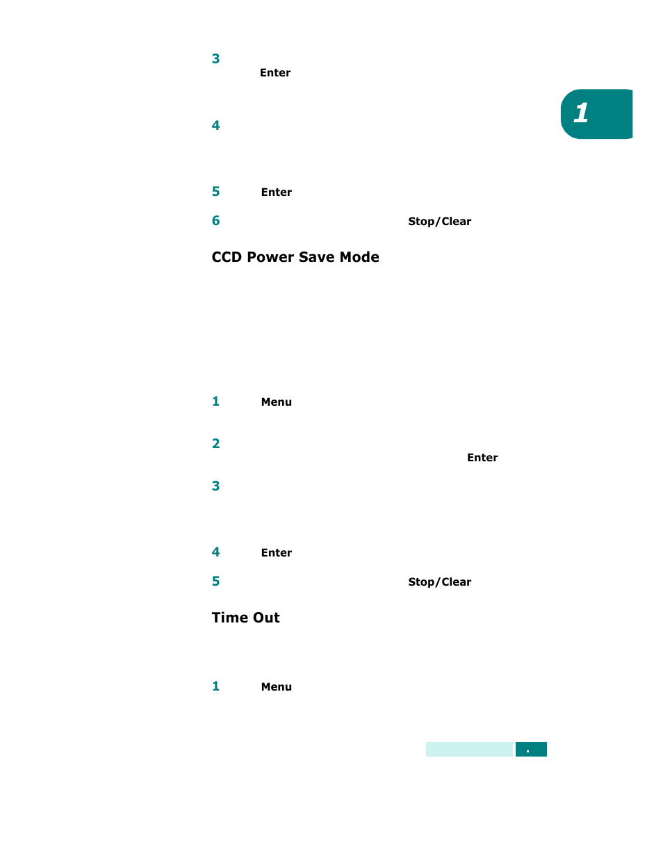 Ccd power save mode, Time out, Ccd power save mode time out | Samsung SCX-6320F User Manual | Page 40 / 330