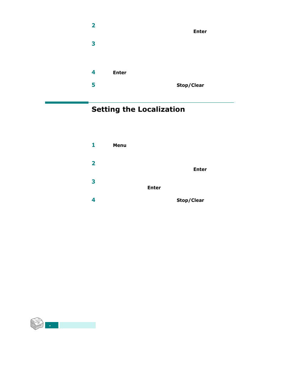 Setting the localization | Samsung SCX-6320F User Manual | Page 41 / 330