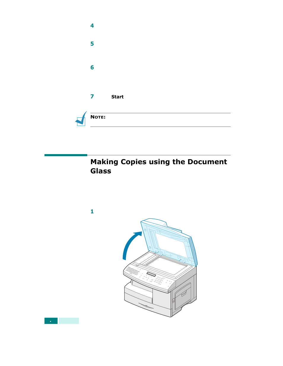 Making copies using the document glass | Samsung SCX-6320F User Manual | Page 67 / 330