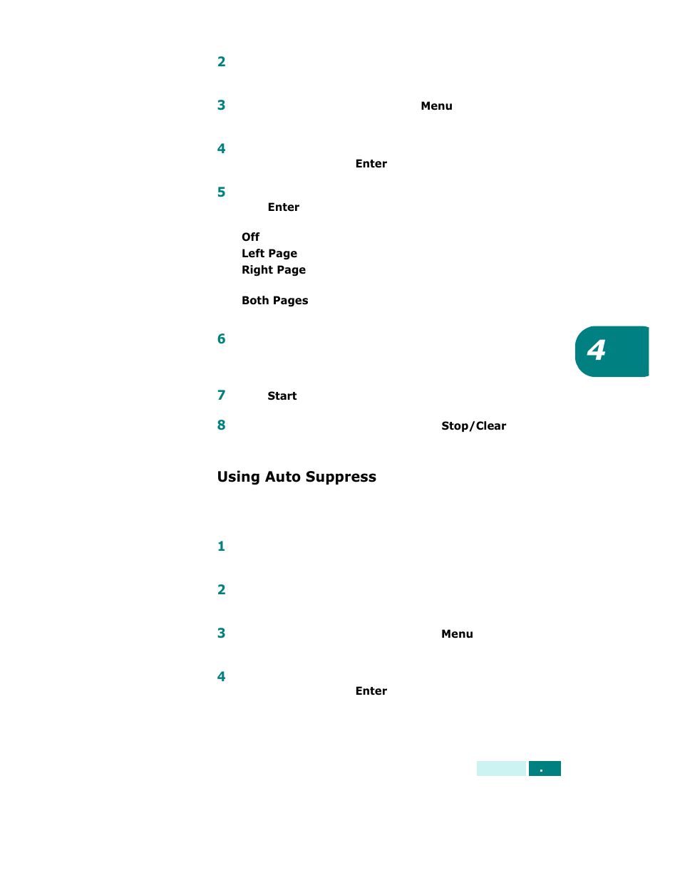 Using auto suppress | Samsung SCX-6320F User Manual | Page 76 / 330