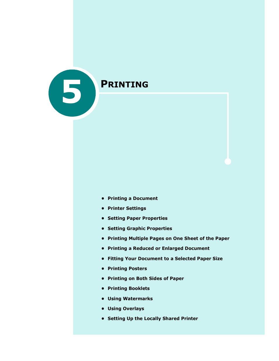 Printing, Chapter 5, Rinting | Samsung SCX-6320F User Manual | Page 84 / 330