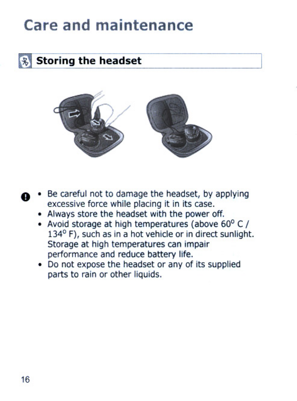 Care and maintenance | Samsung SBH170 User Manual | Page 16 / 24