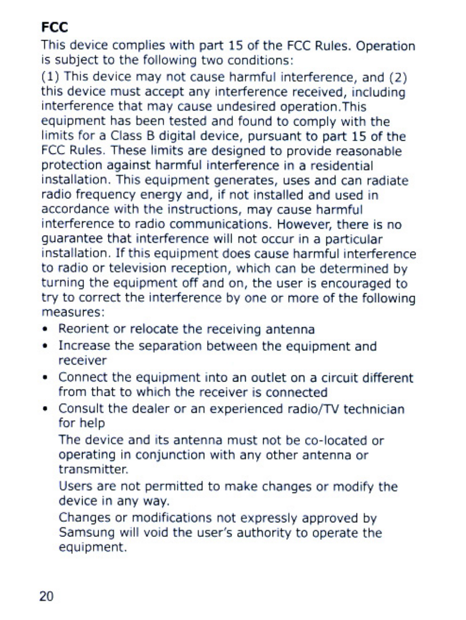 Samsung SBH170 User Manual | Page 20 / 24
