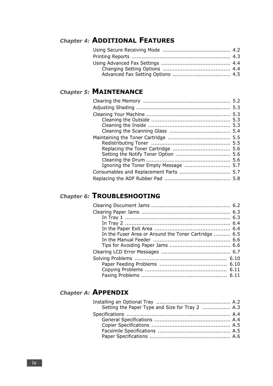 Samsung SF-750 Series User Manual | Page 5 / 98