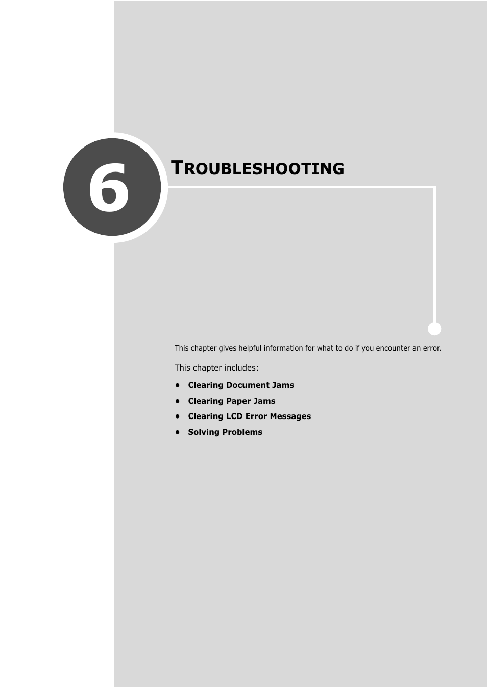 Troubleshooting, Chapter 6 | Samsung SF-750 Series User Manual | Page 74 / 98