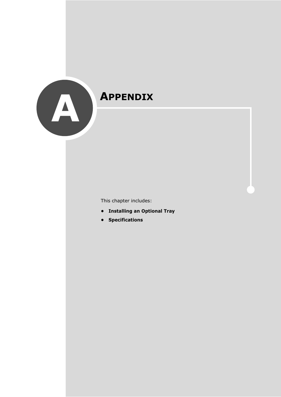 Appendix, Chapter a | Samsung SF-750 Series User Manual | Page 86 / 98