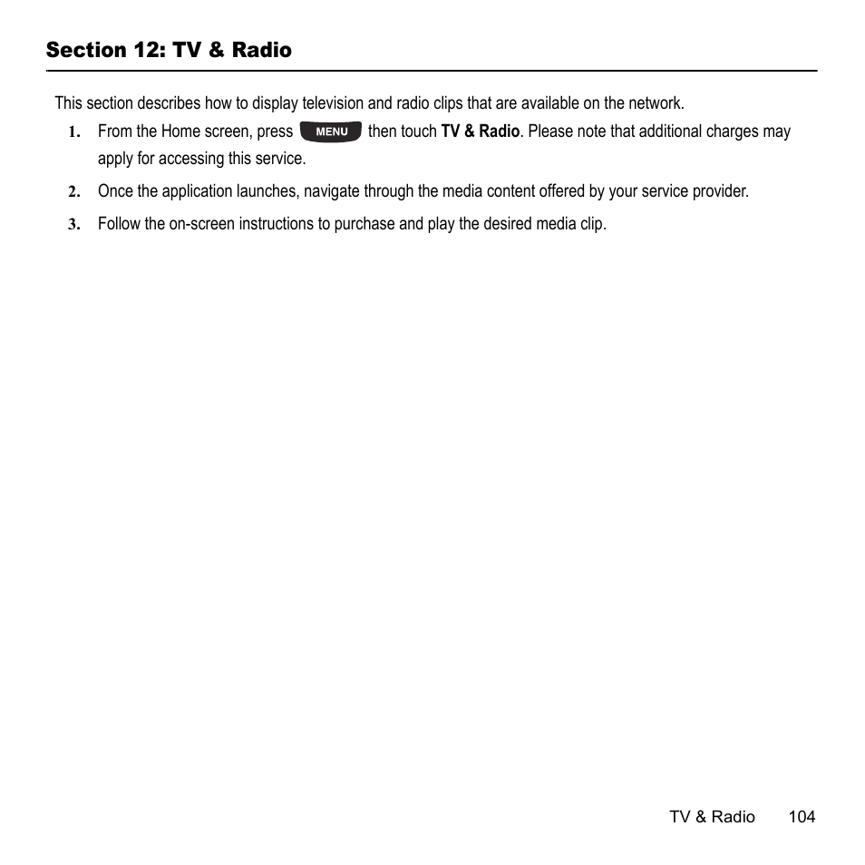 Section 12: tv & radio | Samsung 07202010 User Manual | Page 111 / 154