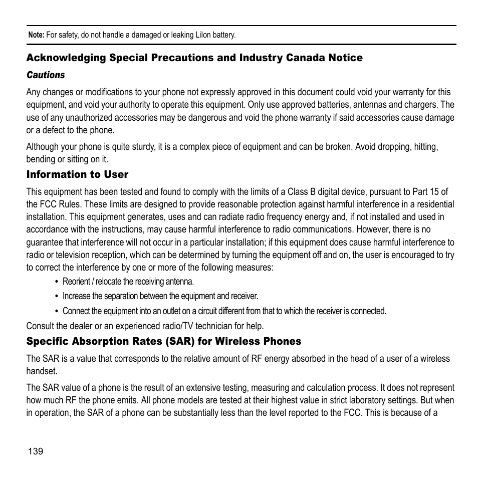 Information to user | Samsung 07202010 User Manual | Page 146 / 154