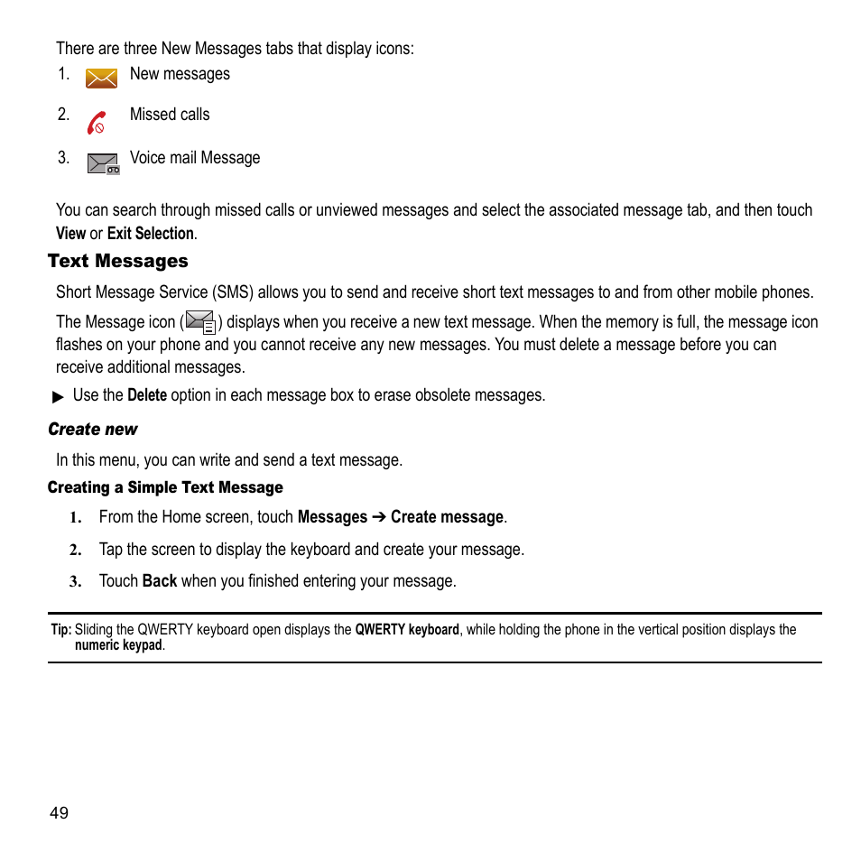 Text messages | Samsung 07202010 User Manual | Page 56 / 154