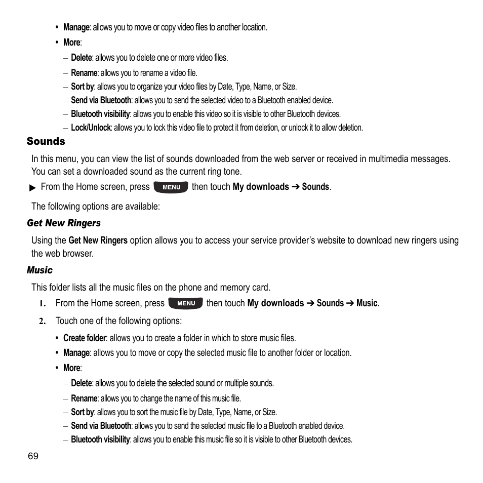 Sounds | Samsung 07202010 User Manual | Page 76 / 154
