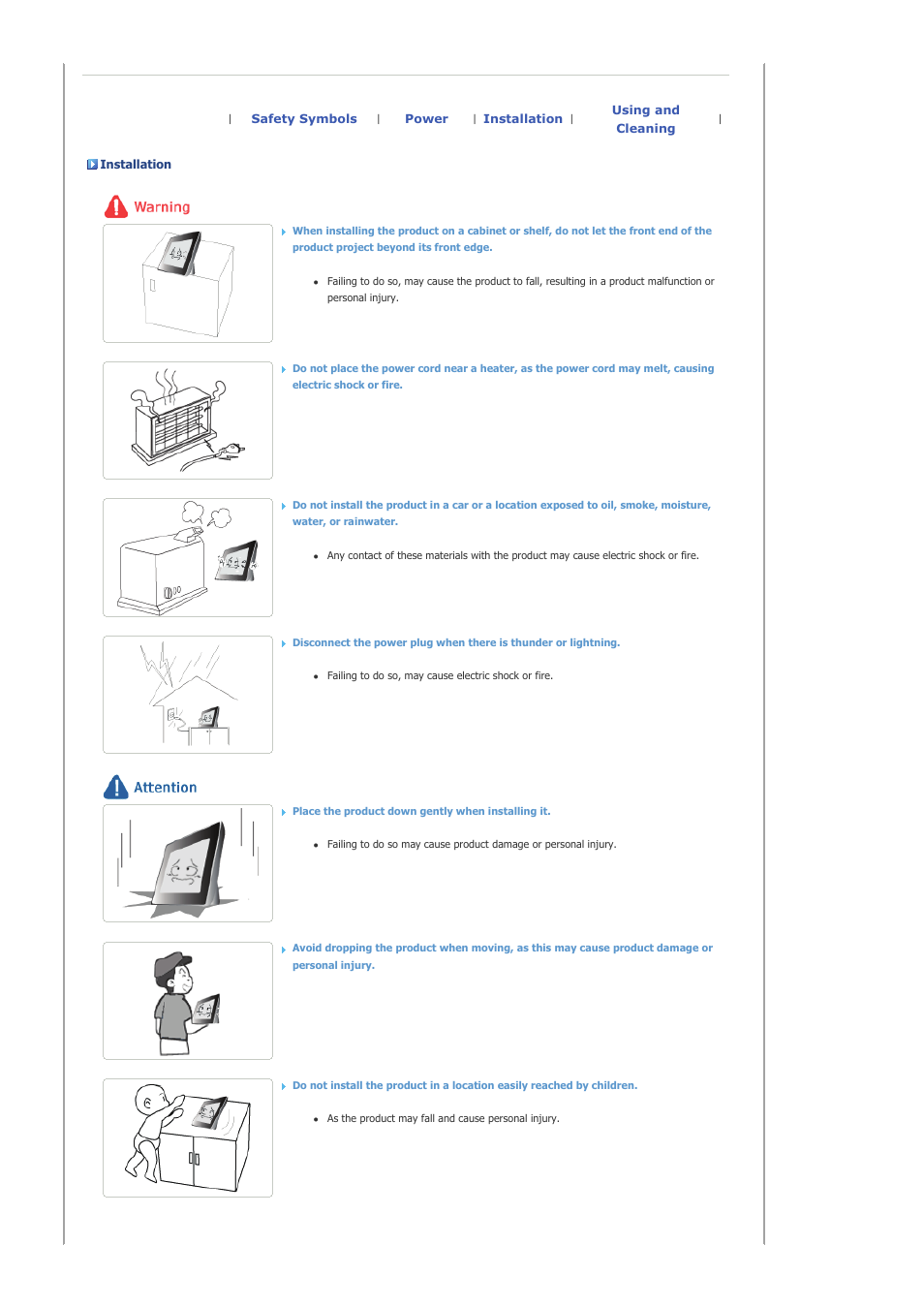 Installation | Samsung SAMTRON 72V User Manual | Page 4 / 38