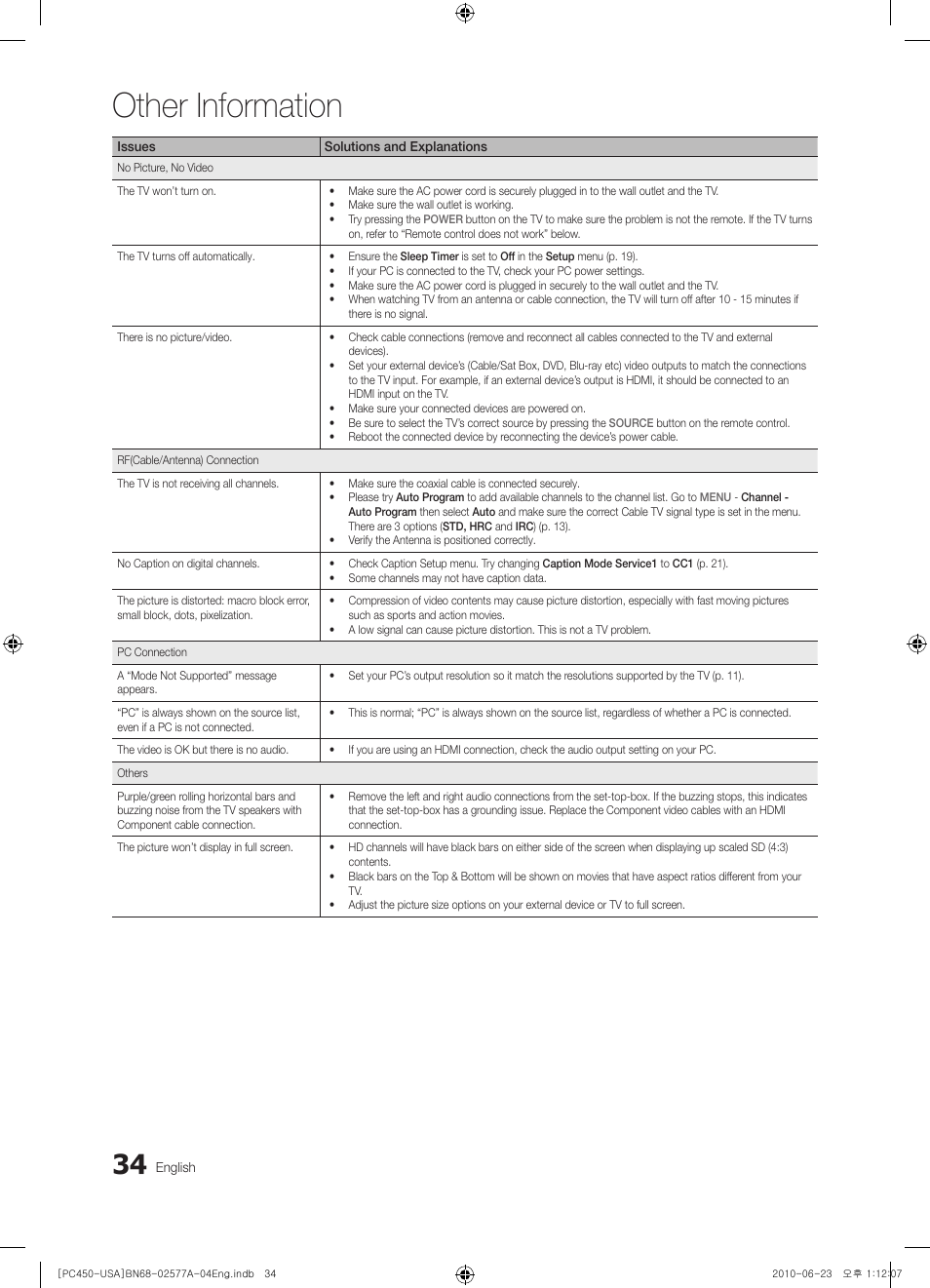 Other information | Samsung BN68-02577A-04 User Manual | Page 34 / 38