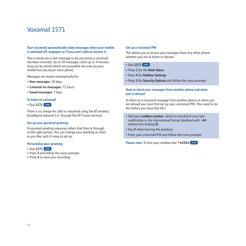 Voicemail 1571 | Samsung BT FUSION P200 User Manual | Page 14 / 24