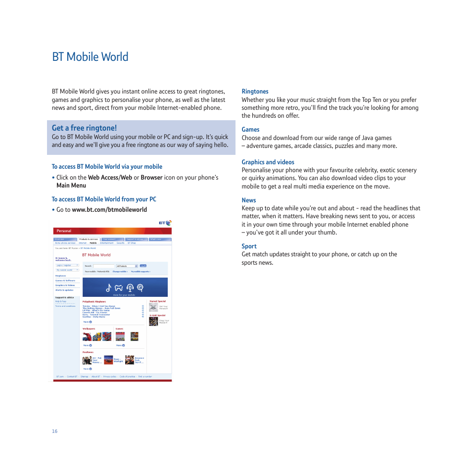 Bt mobile world | Samsung BT FUSION P200 User Manual | Page 20 / 24