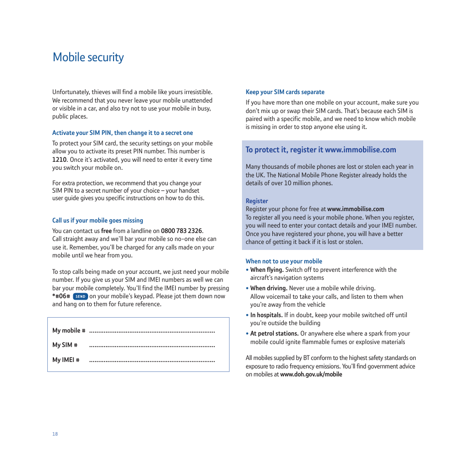 Mobile security | Samsung BT FUSION P200 User Manual | Page 22 / 24