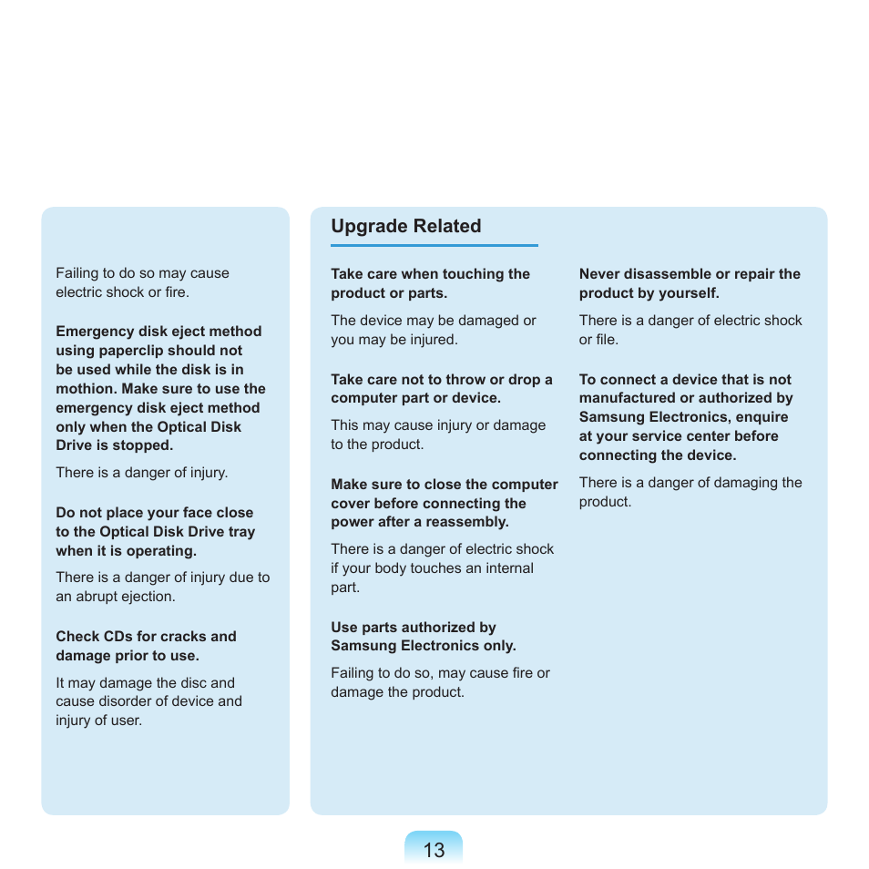Upgrade related | Samsung R70 User Manual | Page 14 / 196