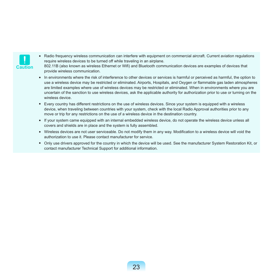 Caution | Samsung R70 User Manual | Page 24 / 196