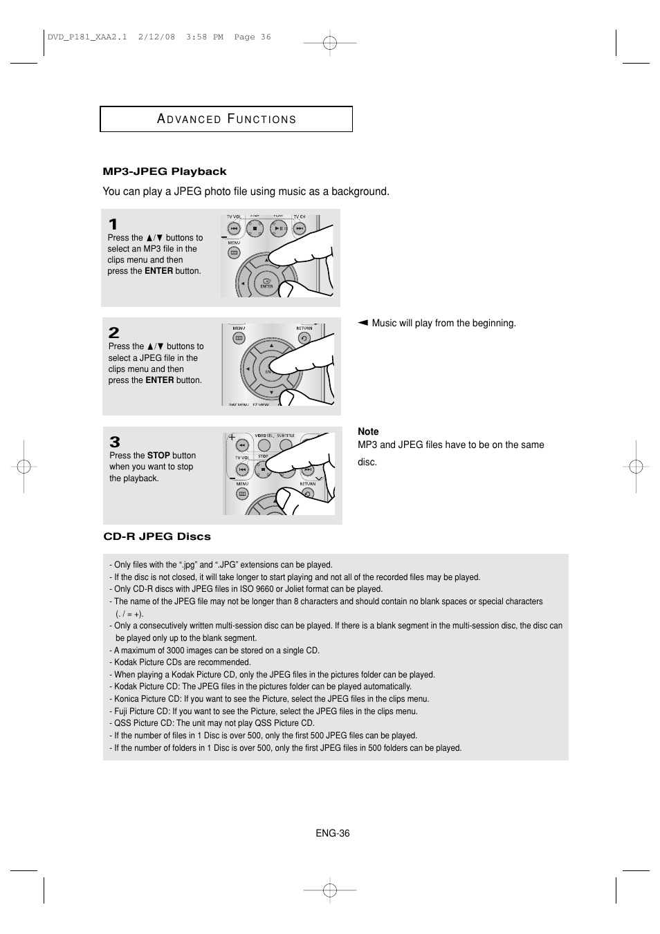 Samsung DVD-P181 User Manual | Page 36 / 55