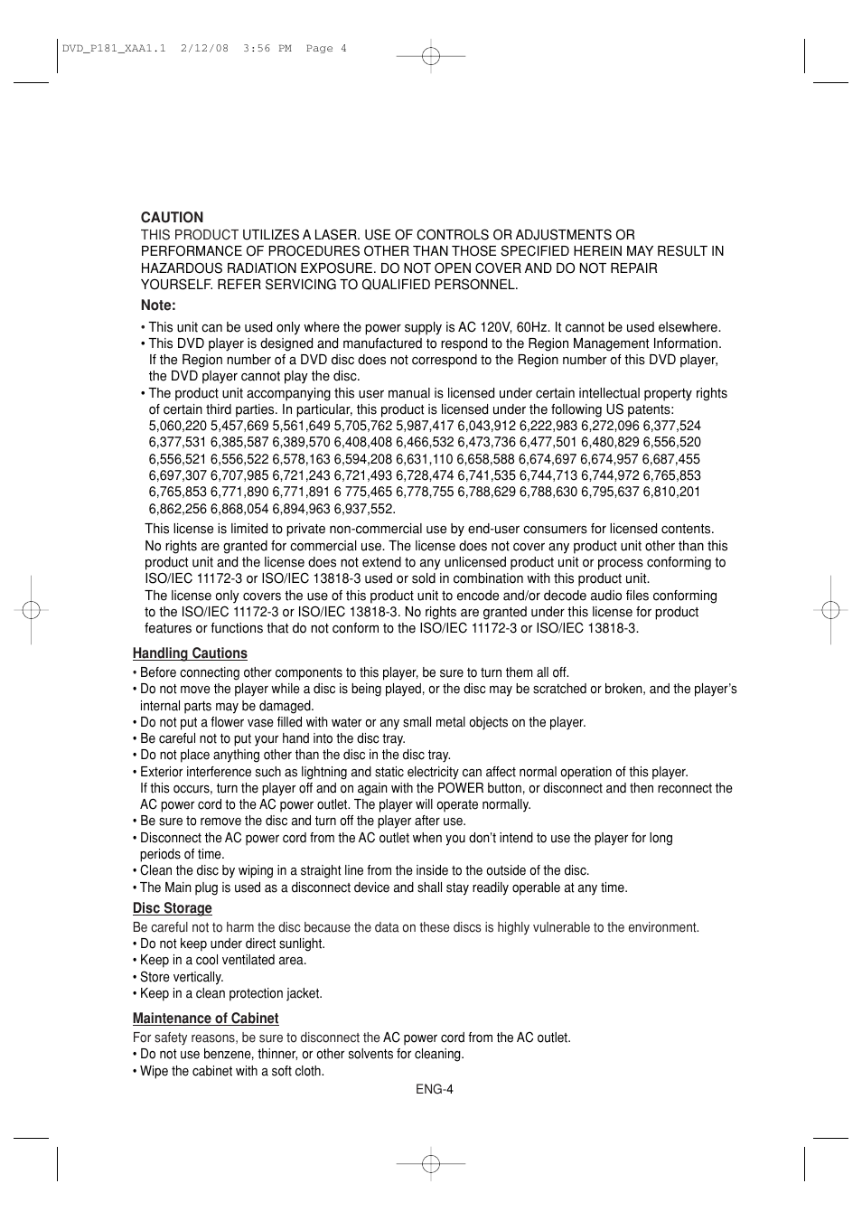 Samsung DVD-P181 User Manual | Page 4 / 55