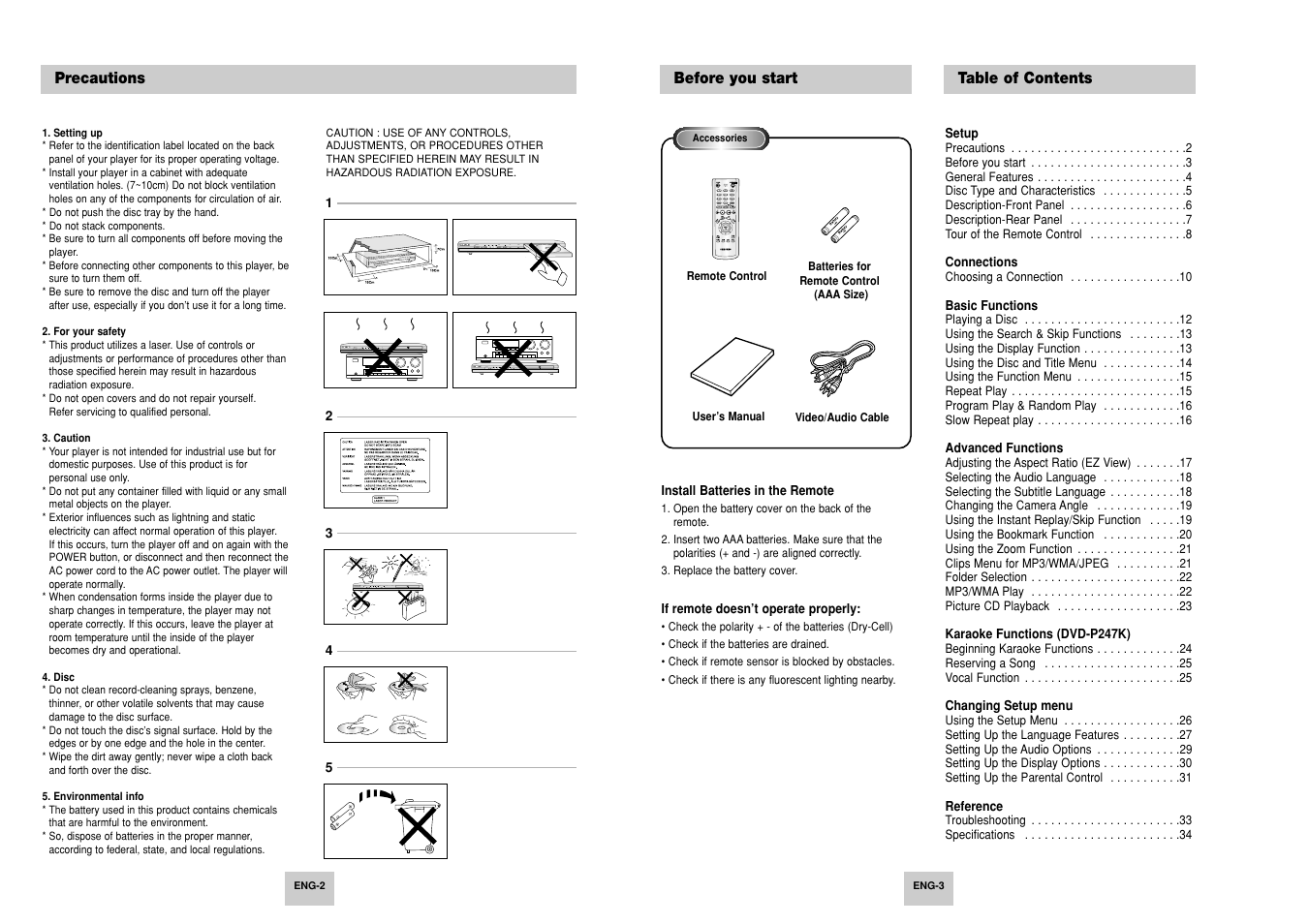 Samsung DVD-P147 User Manual | Page 2 / 18