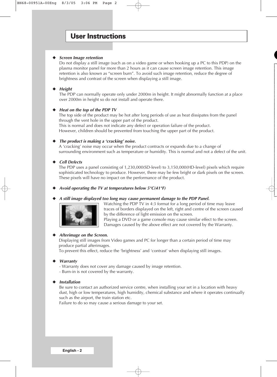 Foreword, User instructions | Samsung BN68-00951A-00 User Manual | Page 2 / 68