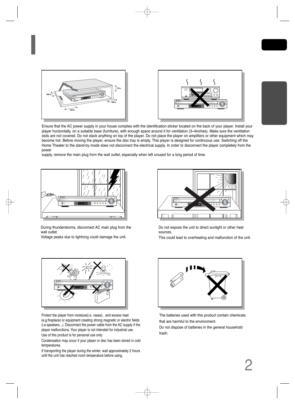 2precautions | Samsung HT-P29 User Manual | Page 4 / 69